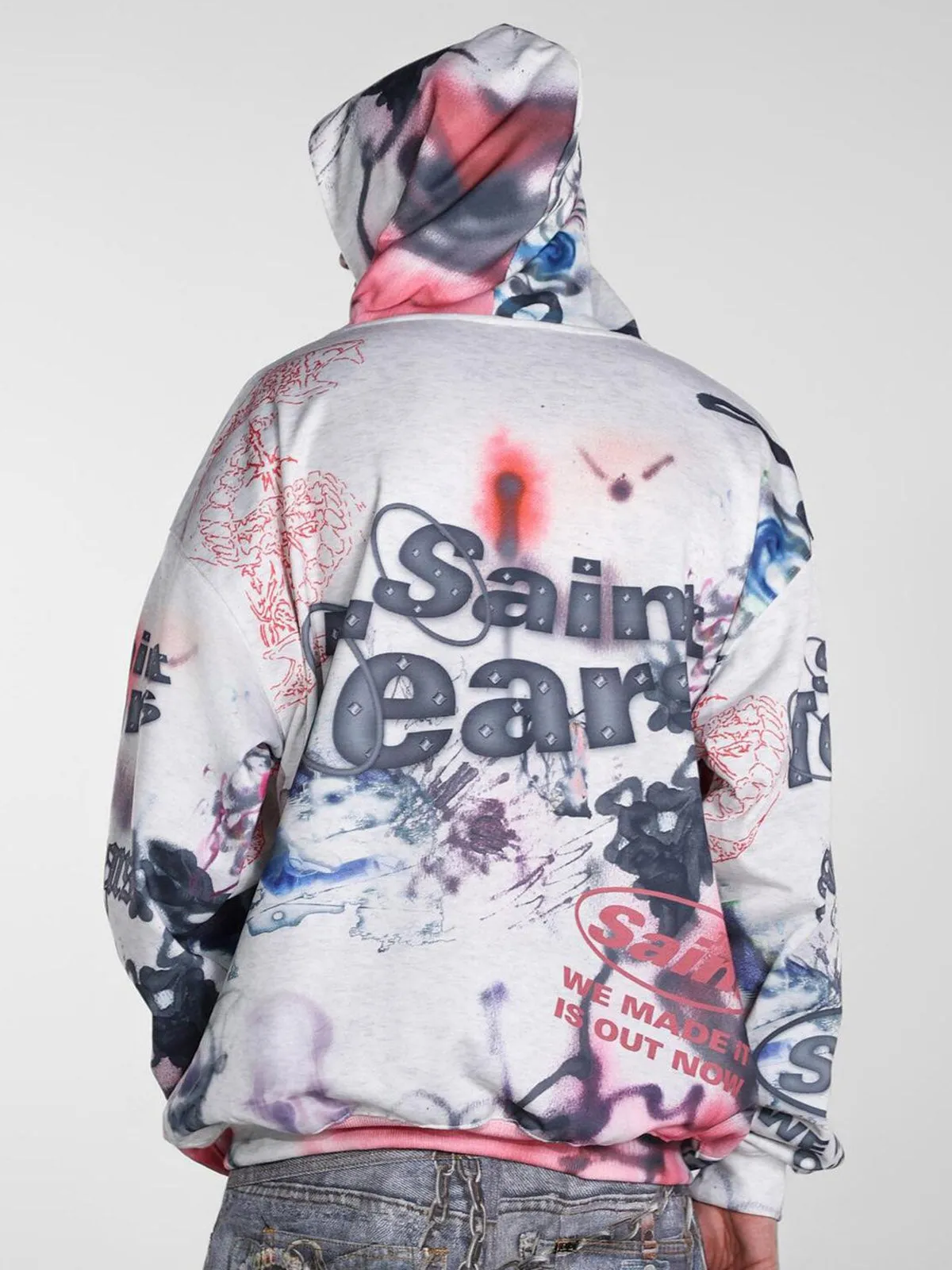 Thesupermade Hand-painted Ink Graffiti Hoodie sold by Thesupermade product image thumbnail 4