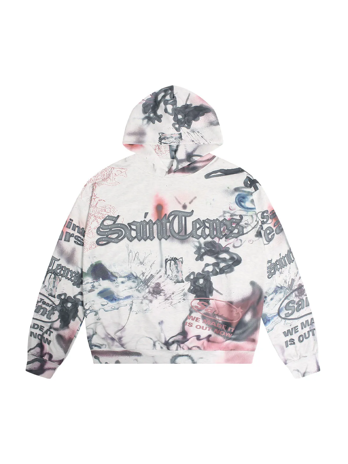 Thesupermade Hand-painted Ink Graffiti Hoodie sold by Thesupermade