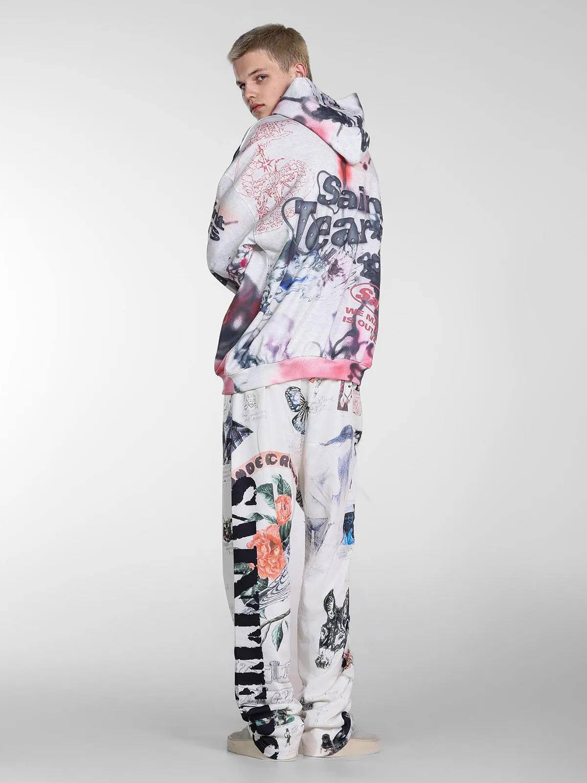 Thesupermade Hand-painted Ink Graffiti Hoodie sold by Thesupermade product image thumbnail 5