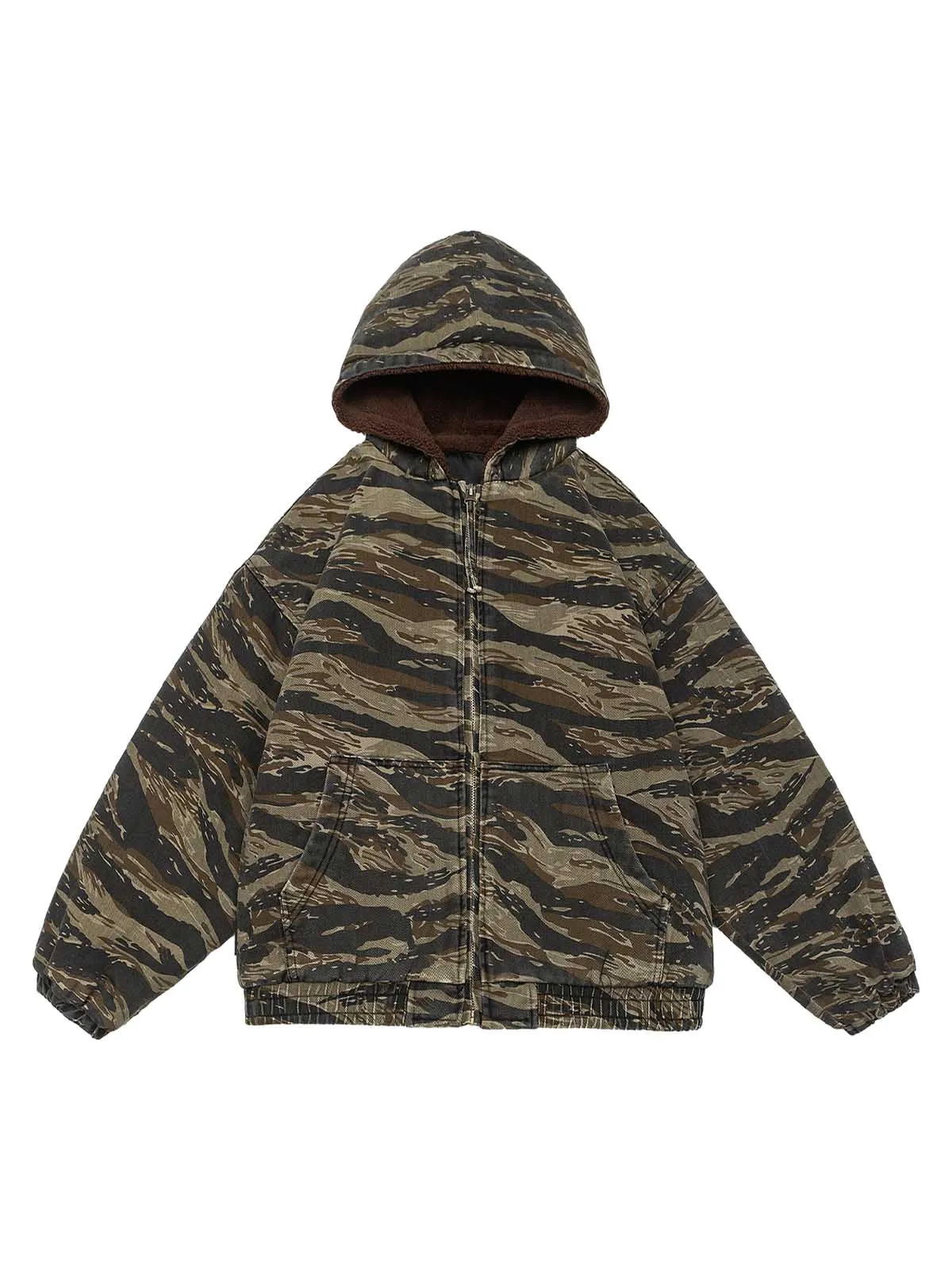 Thesupermade Camouflage Fleece Hooded Jacket sold by Thesupermade
