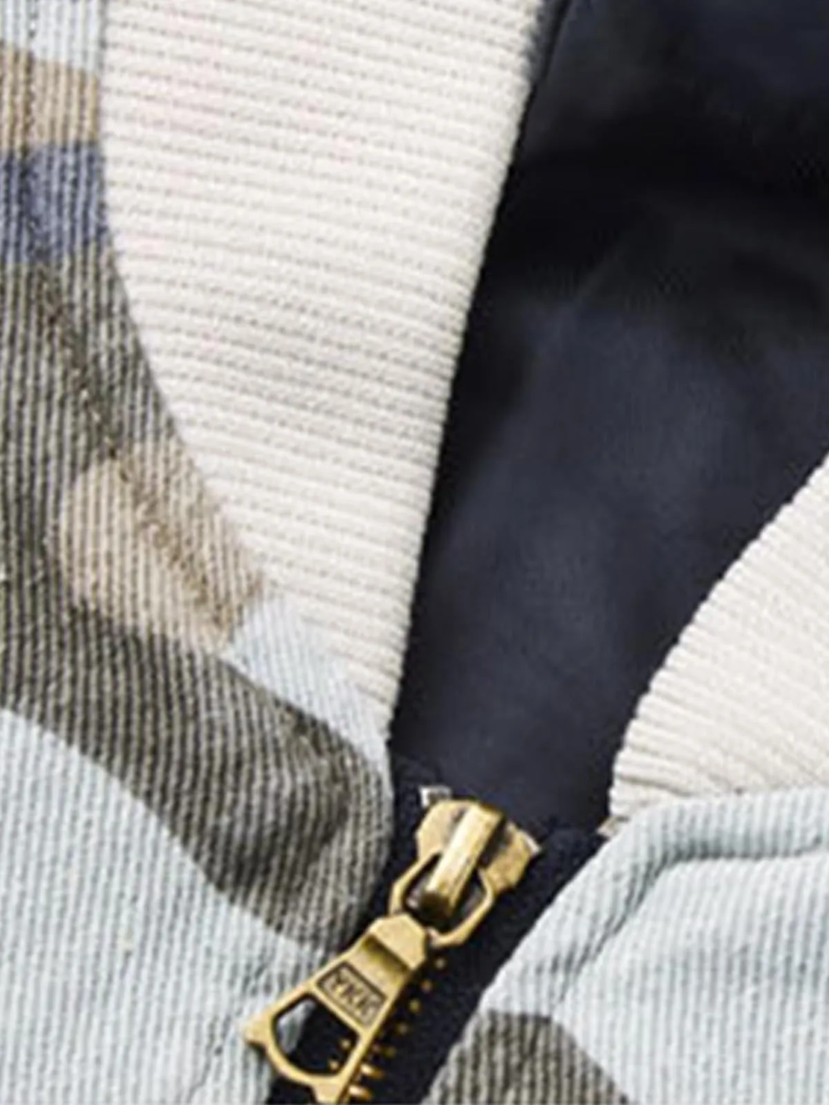 Thesupermade Camouflage Leather Shoulder Pad Denim Bomber Jacket sold by Thesupermade product image thumbnail 5