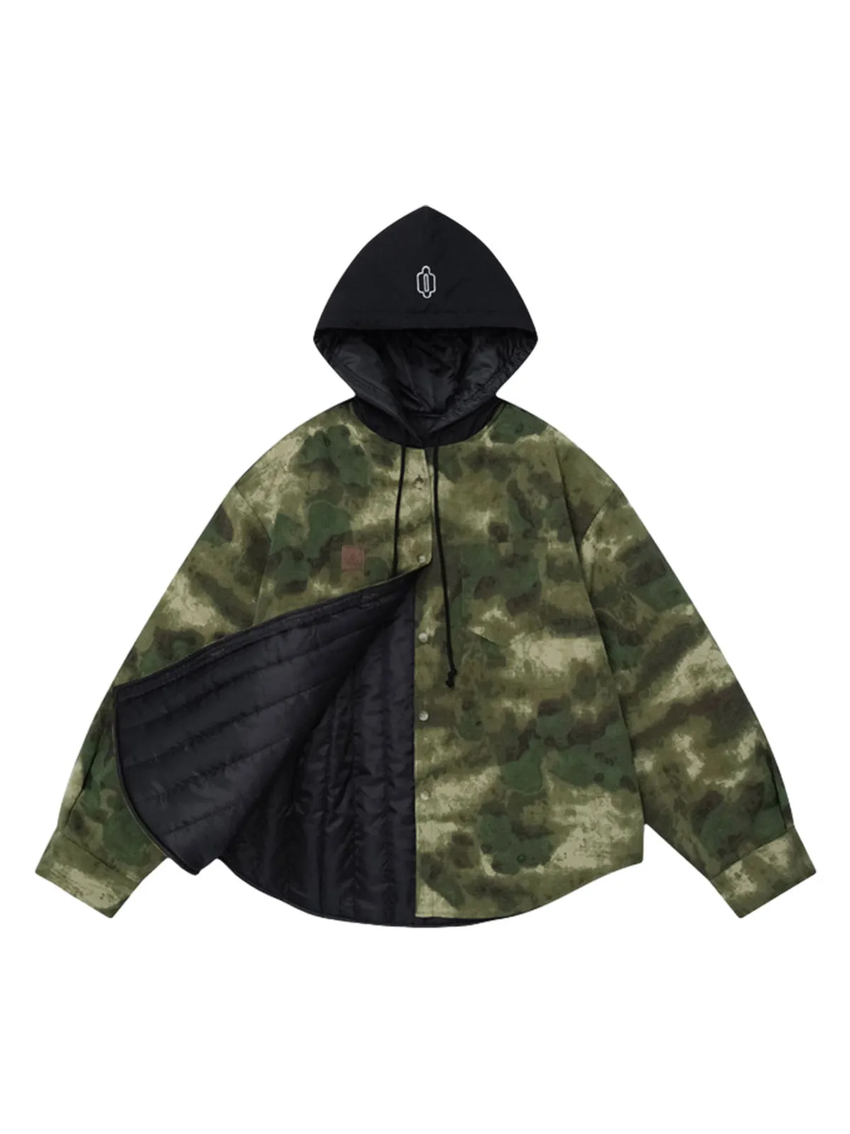 Thesupermade Camouflage Patchwork Hooded Jacket sold by Thesupermade