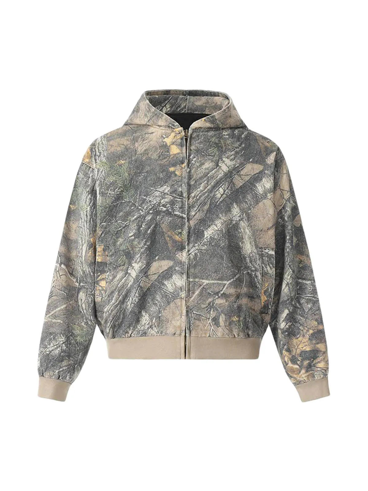 Thesupermade Camouflage Wood Printed Hooded Jacket - 2318 sold by Thesupermade