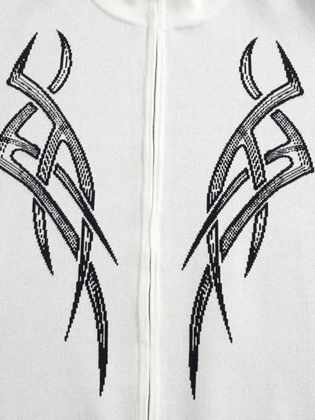 Thesupermade Stand Collar Knit Full Zip Sweater Jacket sold by Thesupermade product image thumbnail 5