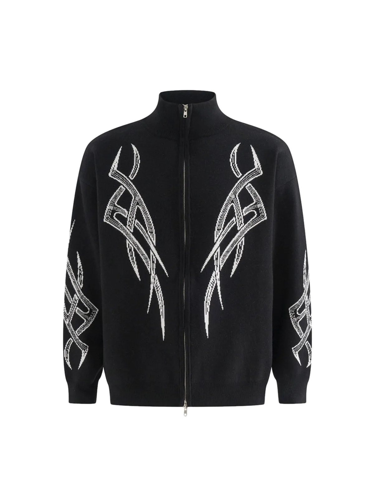 Thesupermade Stand Collar Knit Full Zip Sweater Jacket sold by Thesupermade product image thumbnail 2