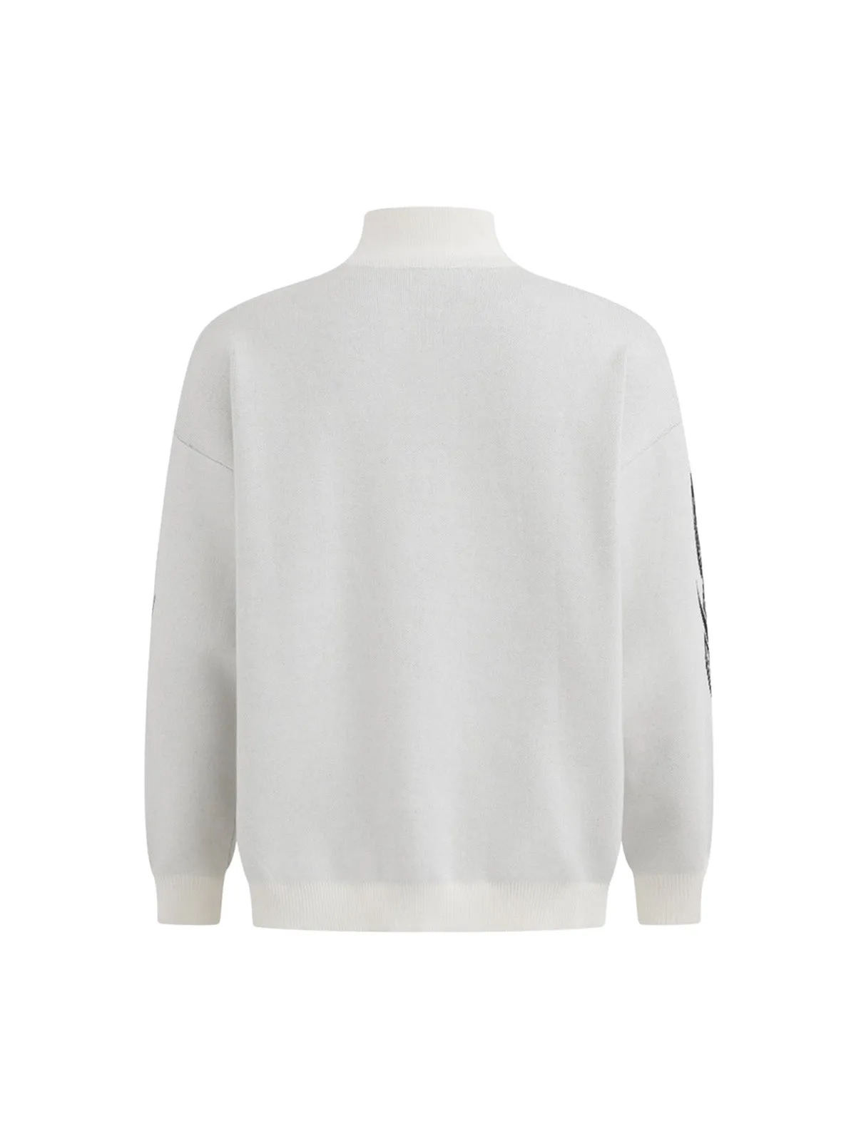 Thesupermade Stand Collar Knit Full Zip Sweater Jacket sold by Thesupermade product image thumbnail 3