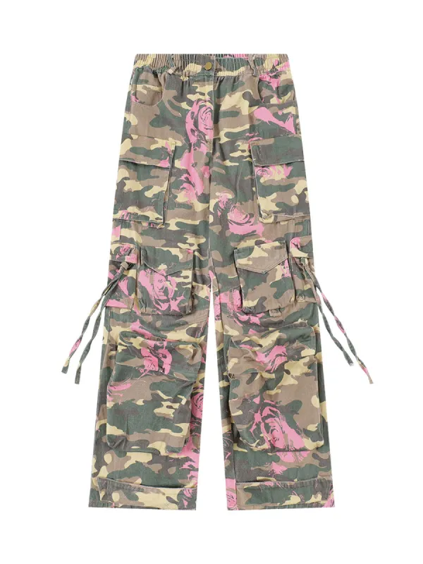 Thesupermade Floral Camouflage Multi Pocket Cargo Pants - 2275 sold by Thesupermade