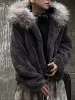 Thesupermade Fur Hooded Quilted Sherpa Jacket - 2304 sold by Thesupermade
