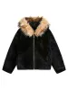 Thesupermade Fur Hooded Quilted Sherpa Jacket - 2304 sold by Thesupermade