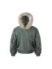 Faux Two-piece Fur Hooded Fleece Bomber Jacket sold by Thesupermade