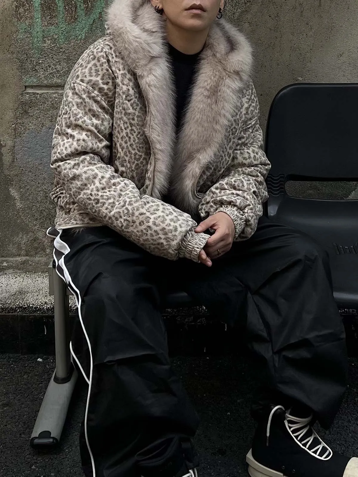 Cheetah Print Mink Fur Hooded Jacket - 2270 sold by Thesupermade product image thumbnail 5