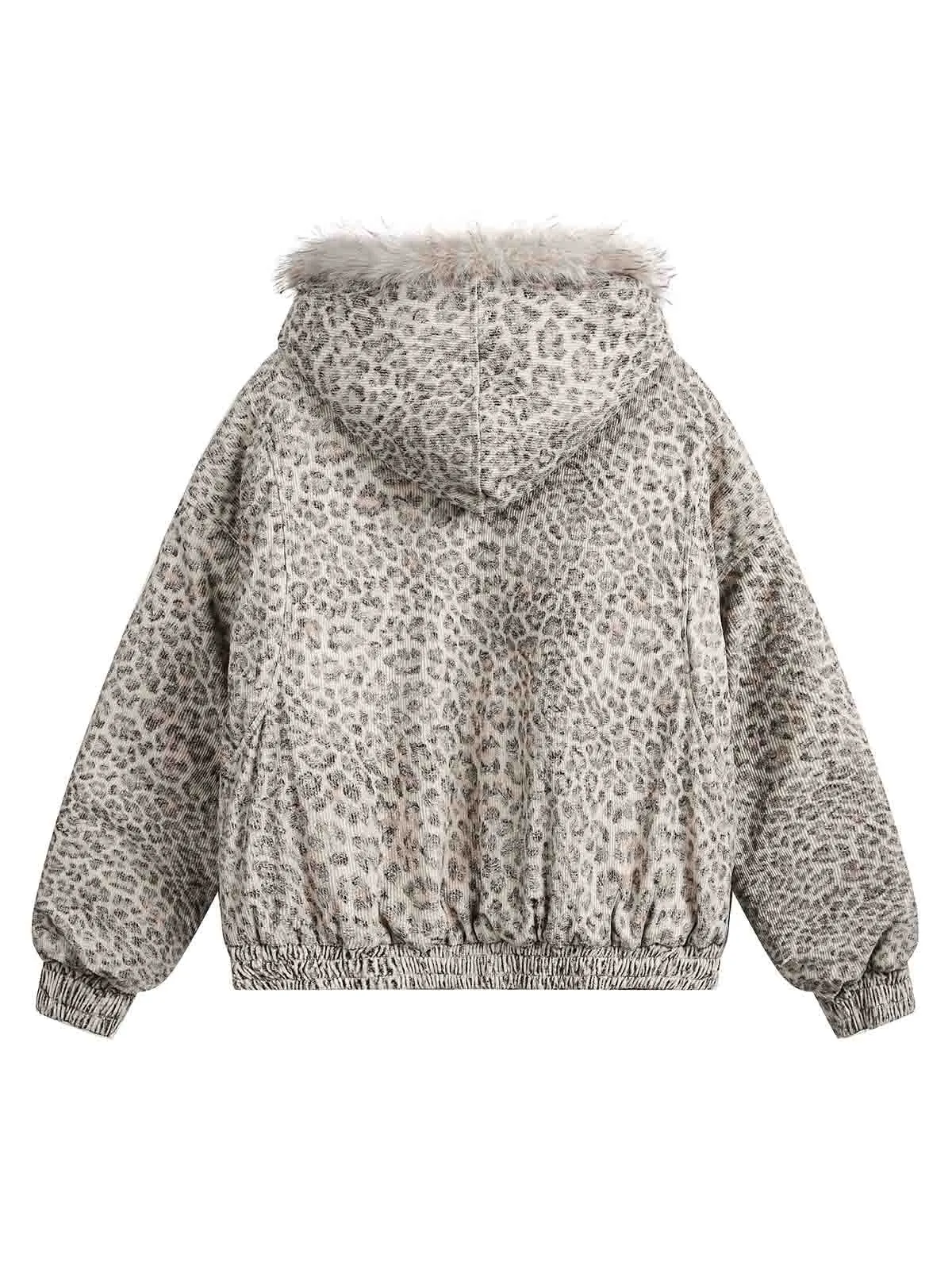 Cheetah Print Mink Fur Hooded Jacket - 2270 sold by Thesupermade product image thumbnail 3