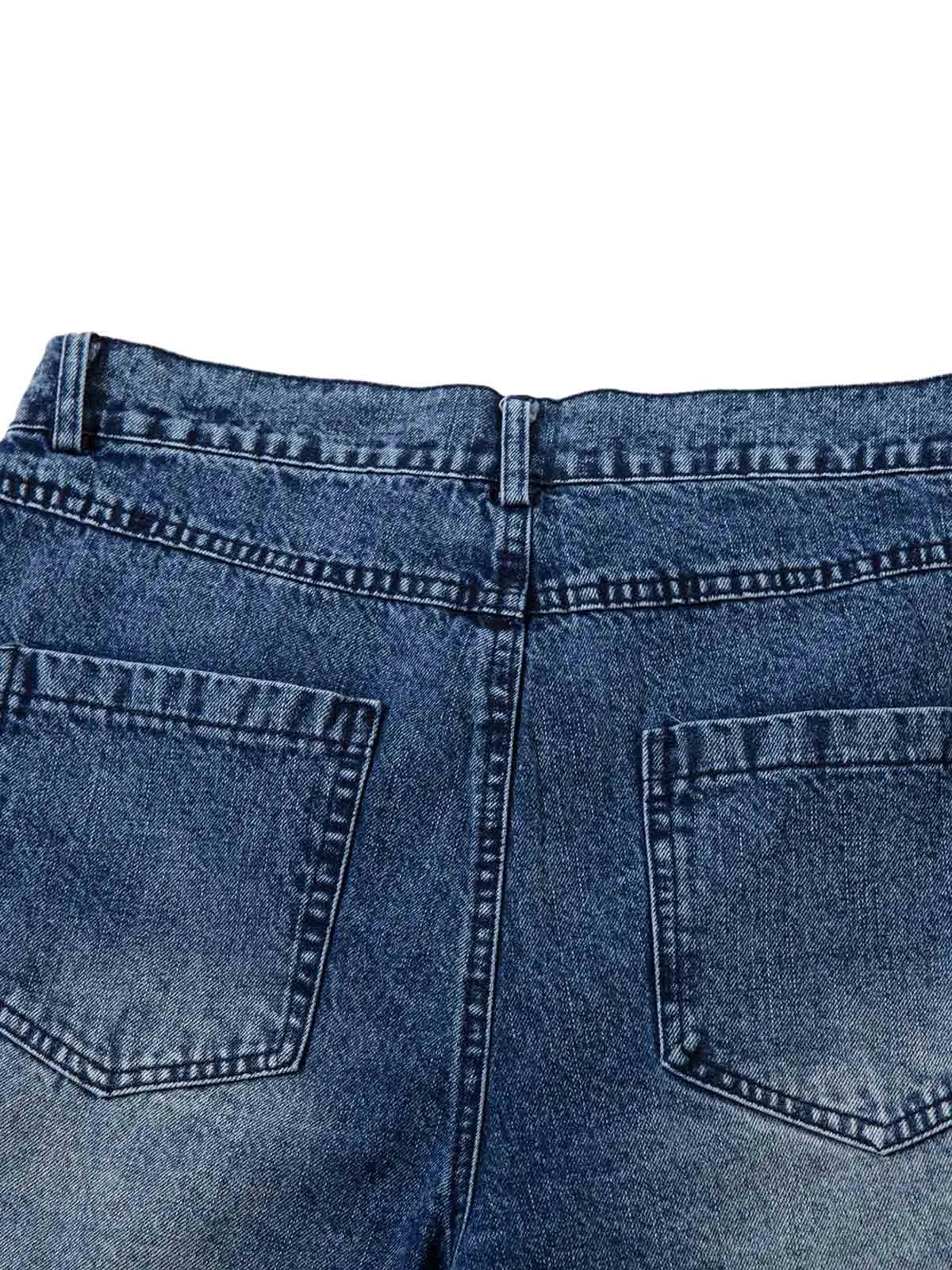 Washed Print Straight Jeans sold by Thesupermade product image thumbnail 3