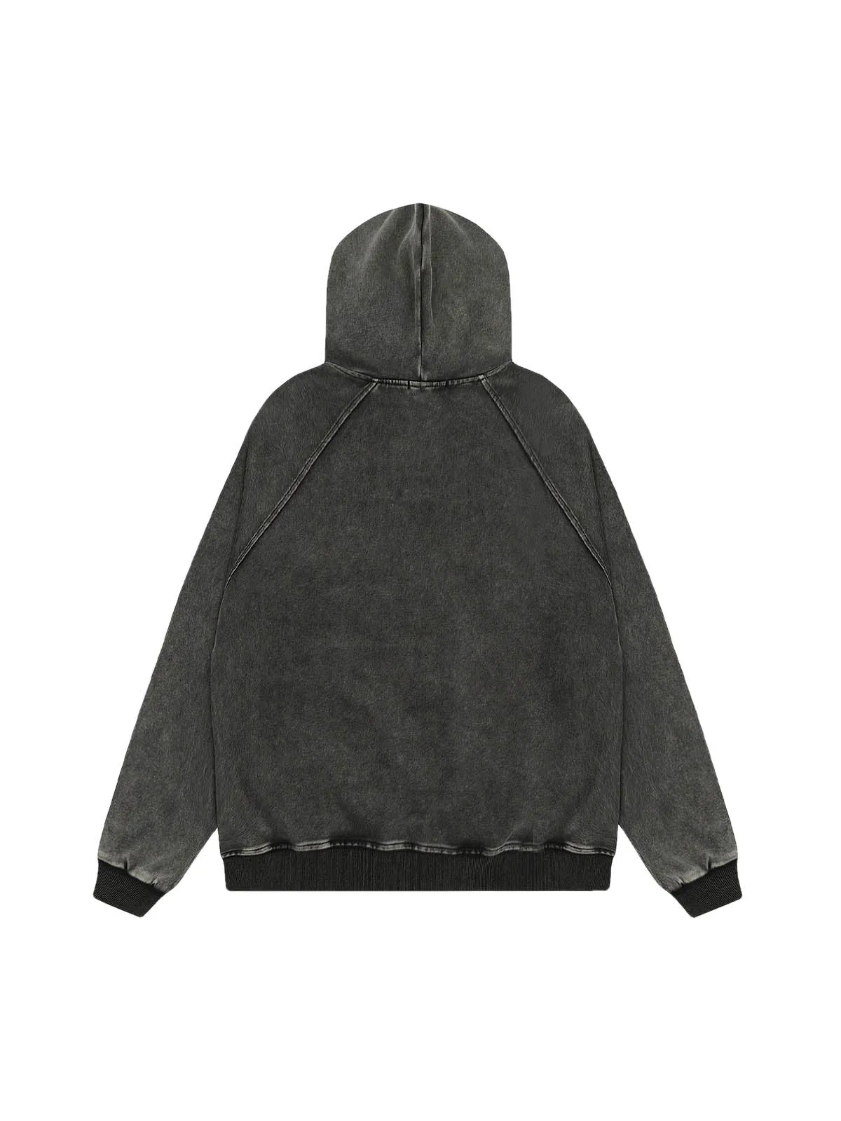 Washed Fur Collar Zip Up Hoodie sold by Thesupermade product image thumbnail 3