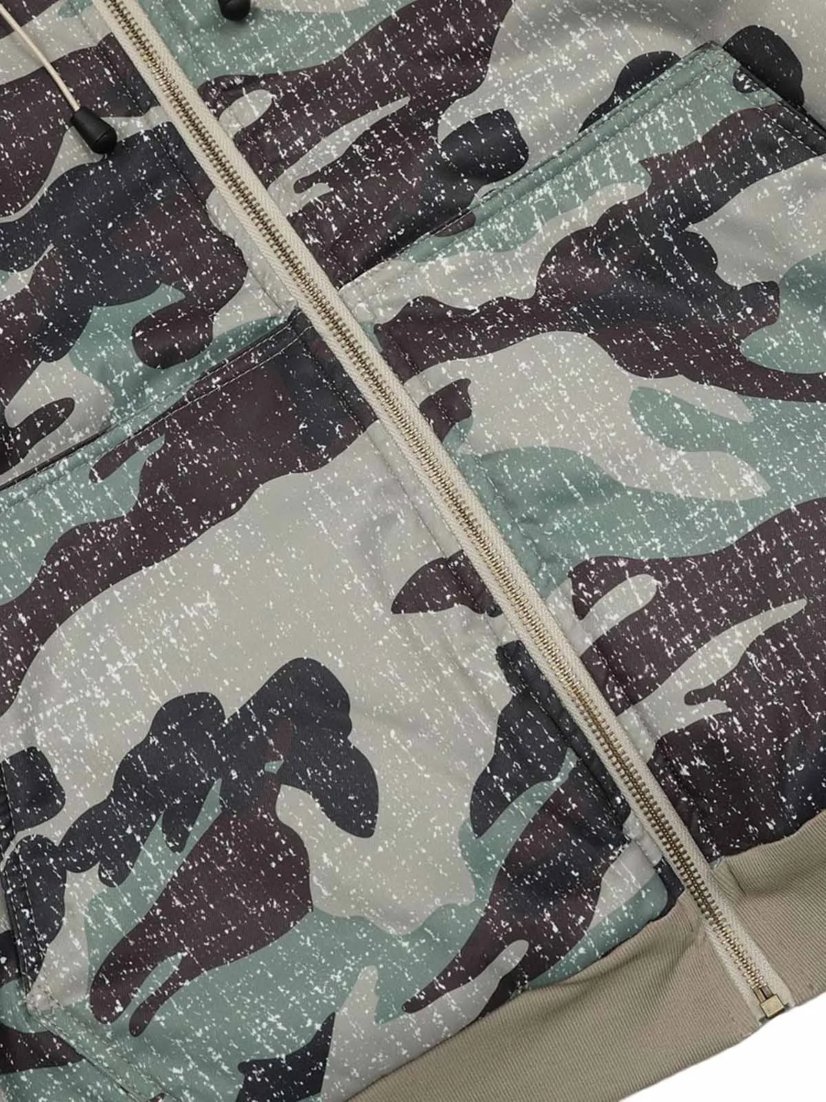 Camouflage Fur Hooded Fleece Jacket sold by Thesupermade product image thumbnail 4