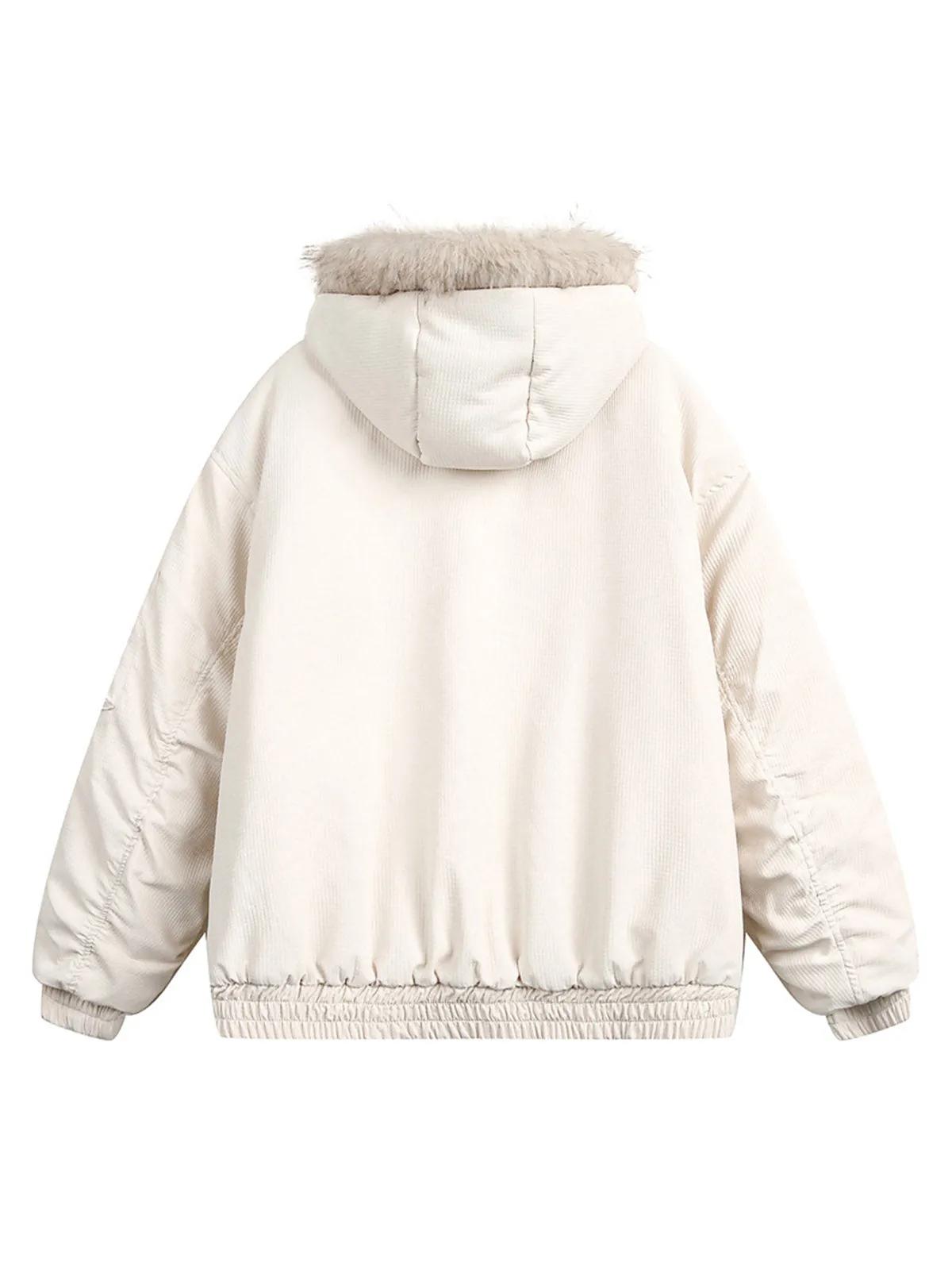 Rivet Fur Hooded Quilted Jacket sold by Thesupermade product image thumbnail 4