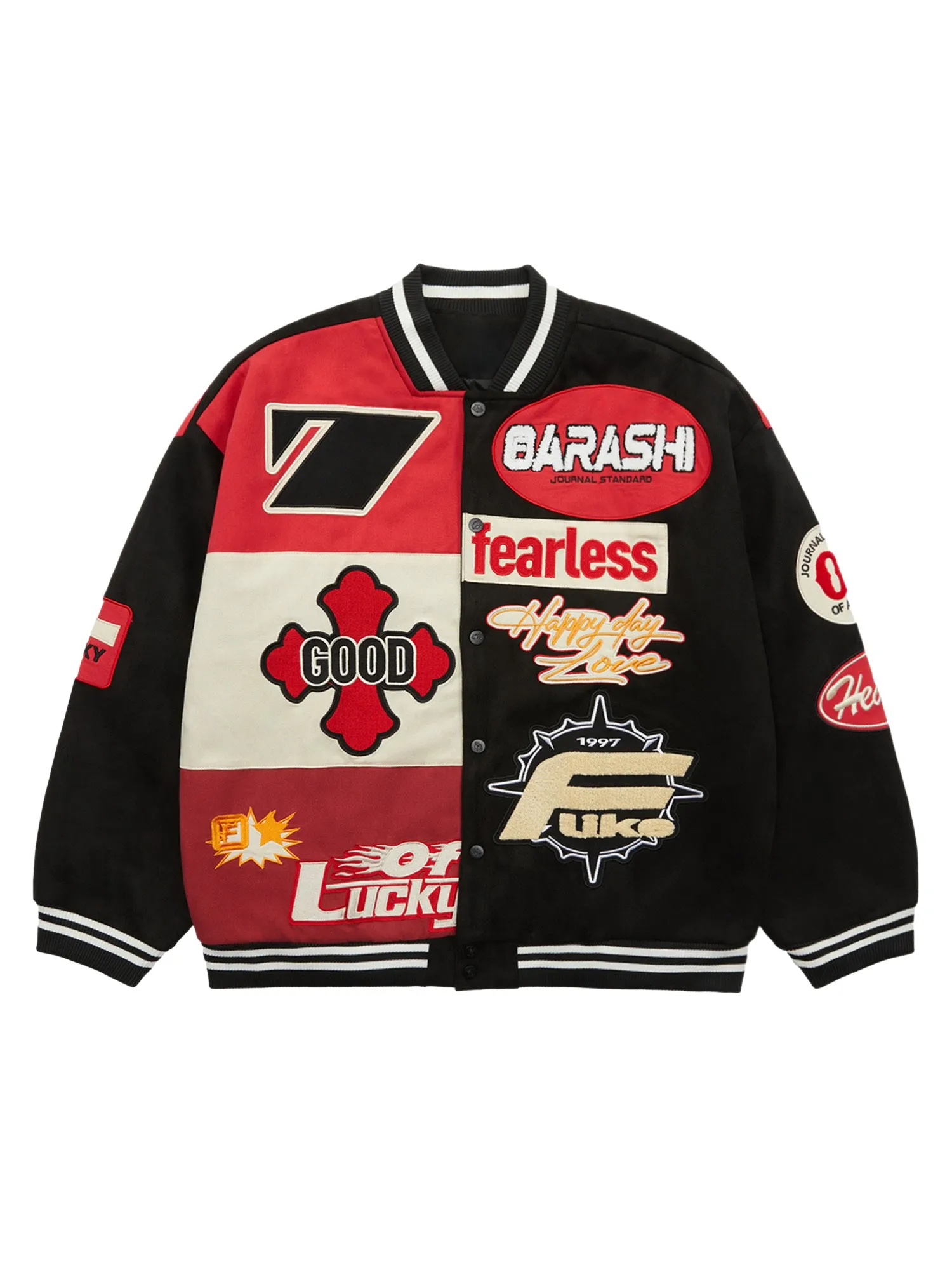 Thesupermade American Embroidered Letter Logo Baseball Jersey sold by Thesupermade