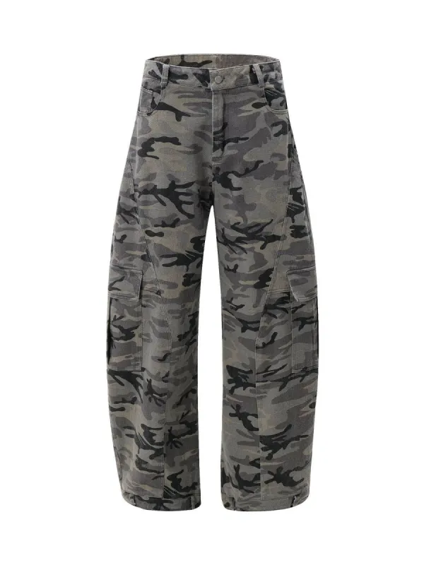 Thesupermade Camouflage Multi Pocket Cargo Pants sold by Thesupermade