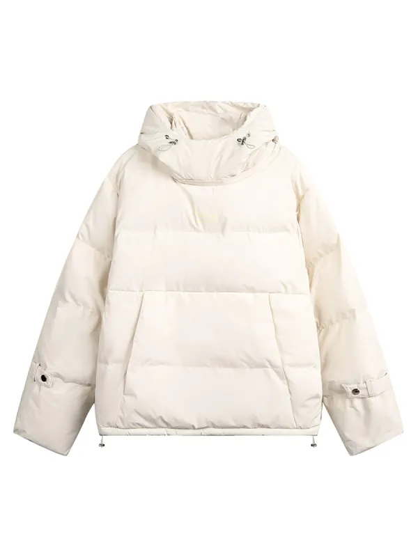 Stand Collar Hooded Puffer Jacket sold by Thesupermade