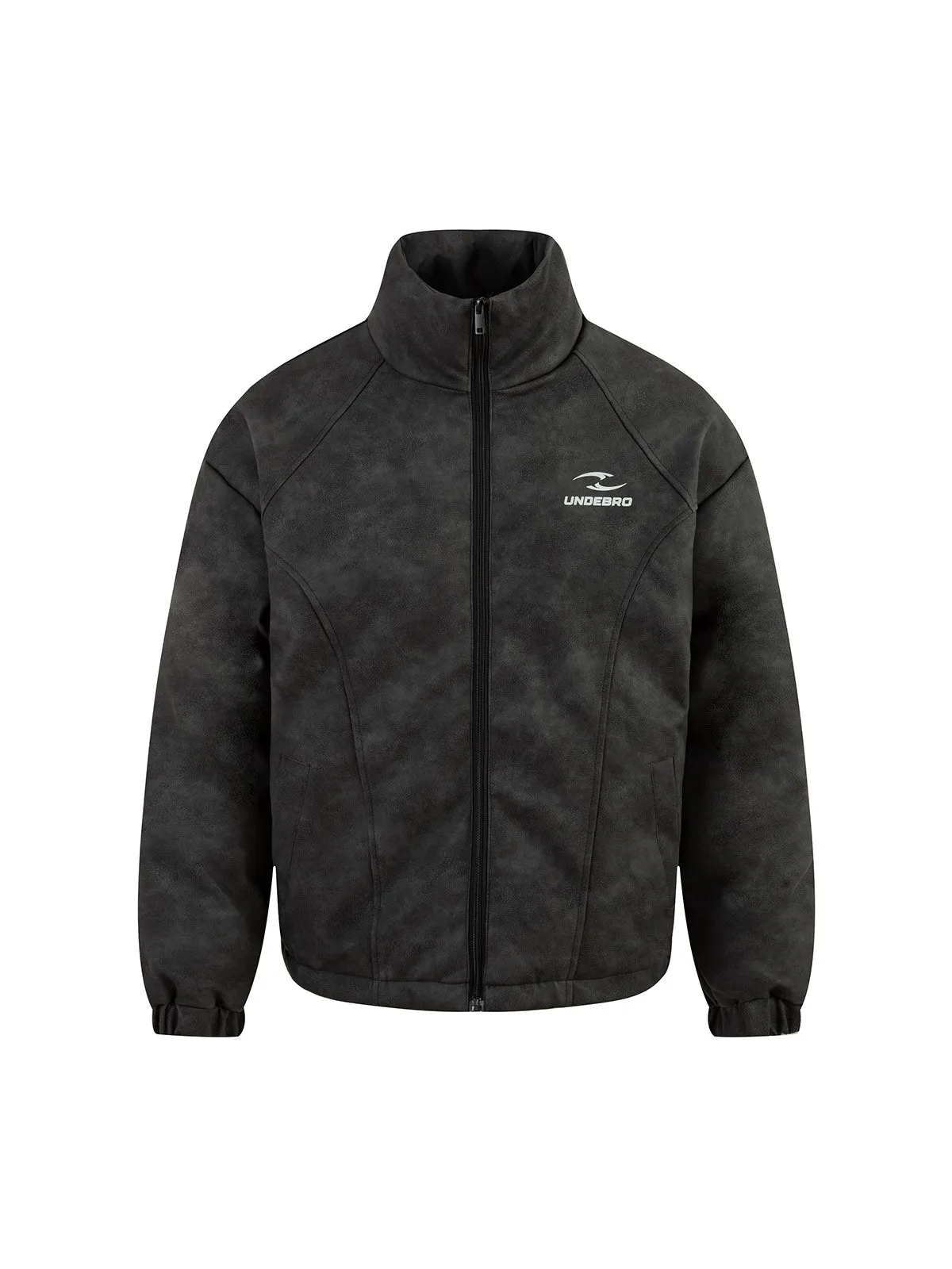 Distressed Tie-Dye PU Leather Puffer Jacket sold by Thesupermade product image thumbnail 4