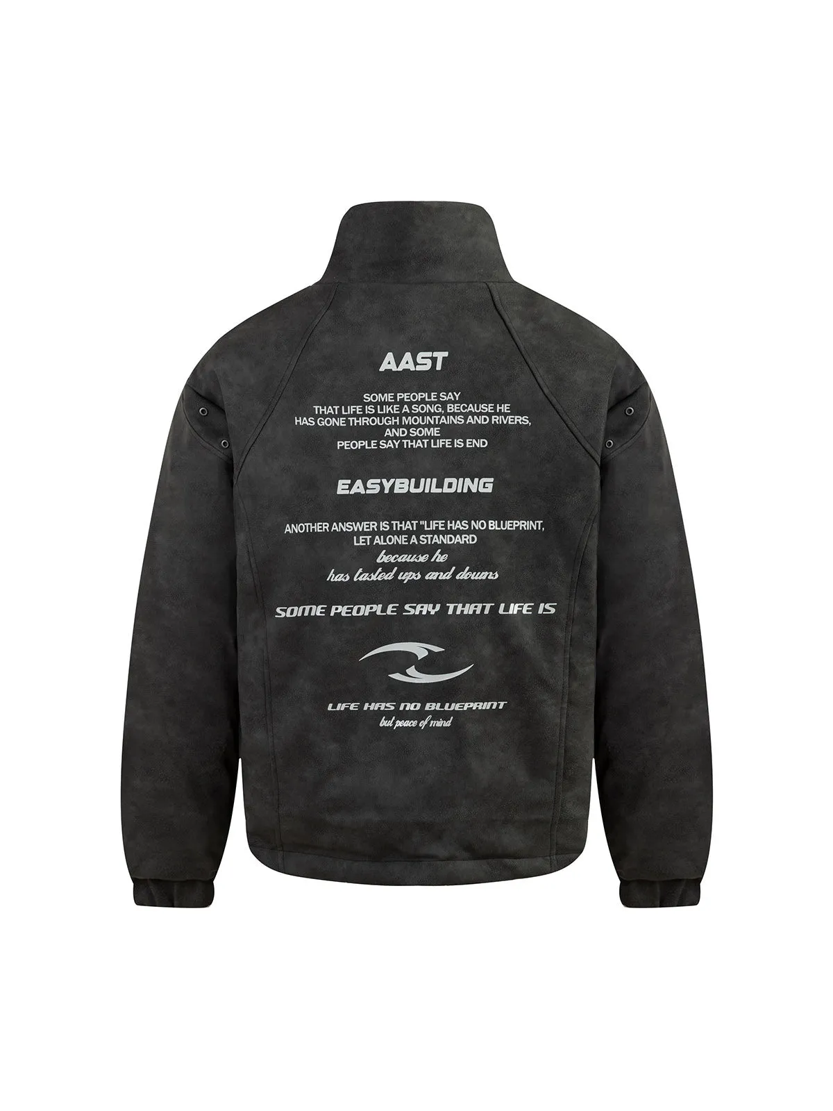 Distressed Tie-Dye PU Leather Puffer Jacket sold by Thesupermade product image thumbnail 2