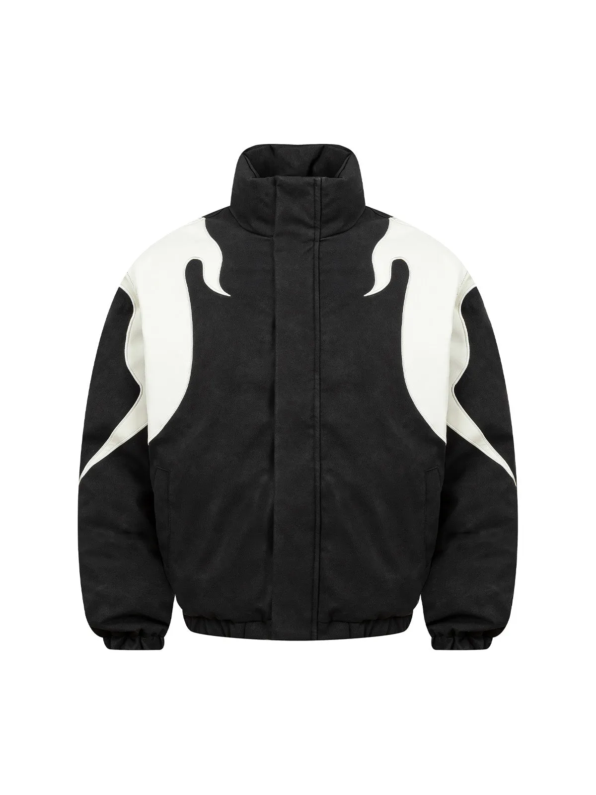 Street Flame Embroidered Suede Padded Puffer Jacket - 2283 sold by Thesupermade