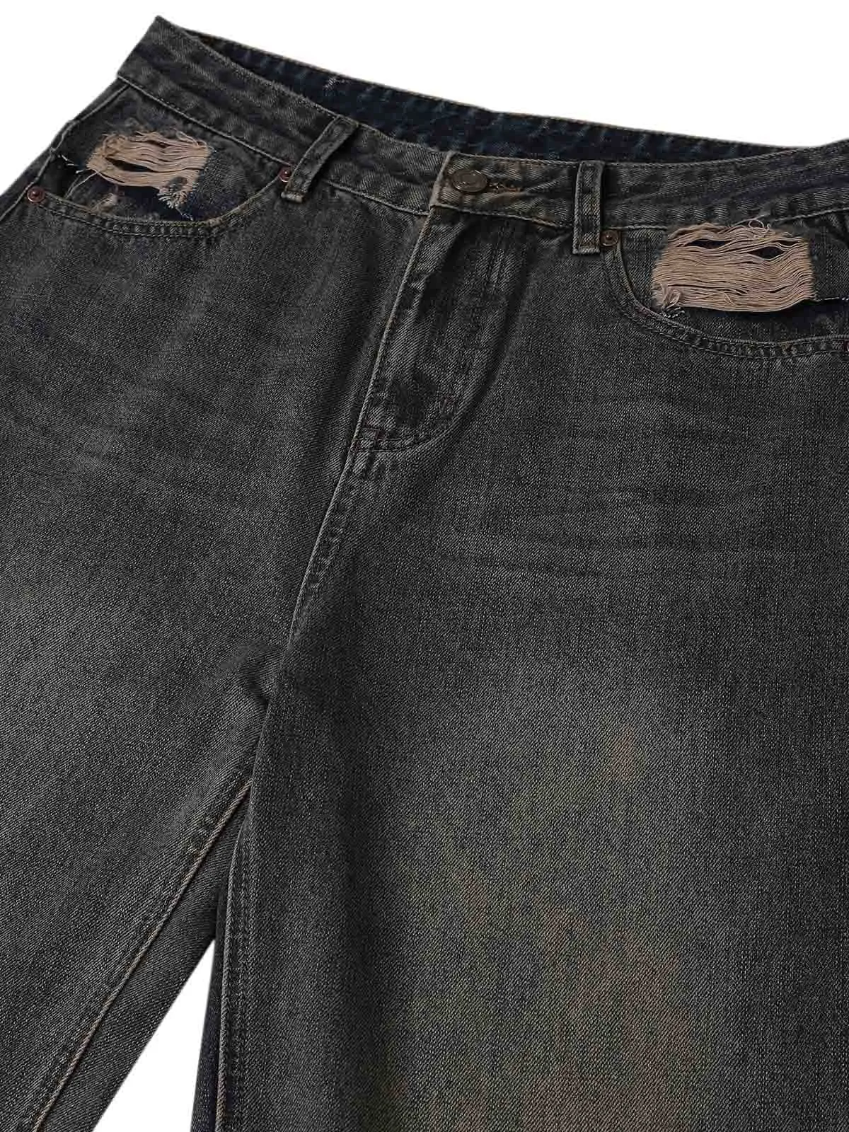 Washed Dirty-Dye Straight Jeans - 2352 sold by Thesupermade product image thumbnail 3
