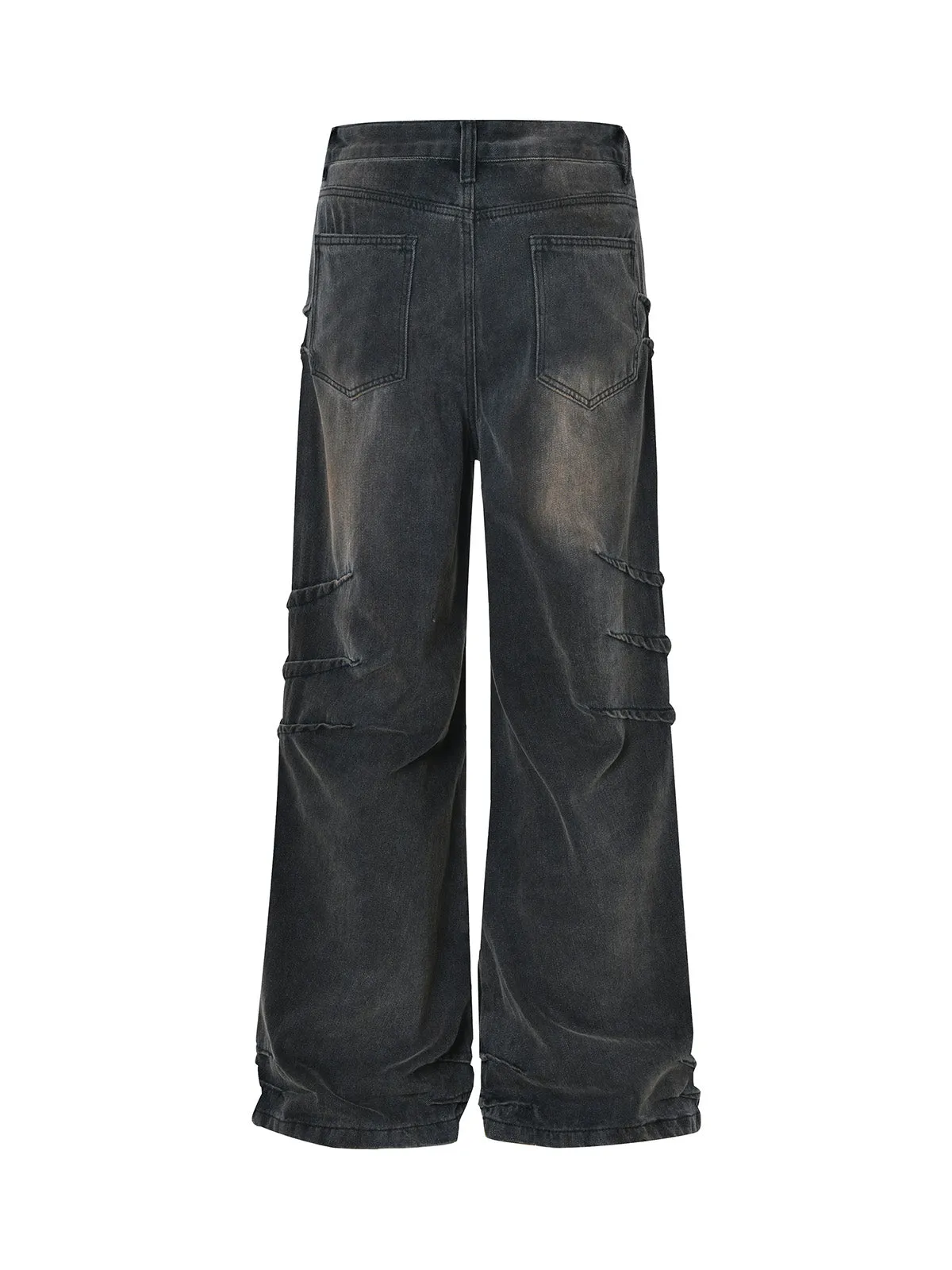 Washed Pleated Straight Jeans - 2263 sold by Thesupermade product image thumbnail 2