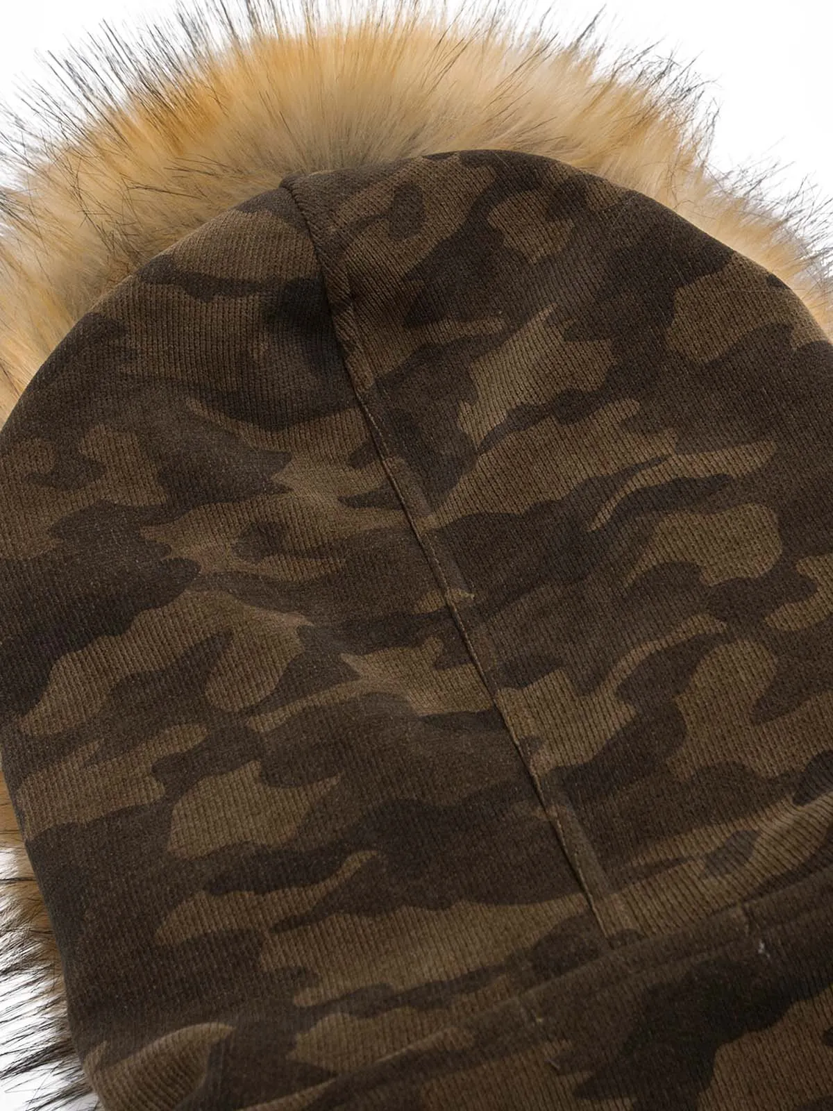 Camouflage Spliced Fur Hooded Fleece Jacket - 2262 sold by Thesupermade product image thumbnail 5