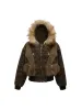 Camouflage Spliced Fur Hooded Fleece Jacket - 2262 sold by Thesupermade
