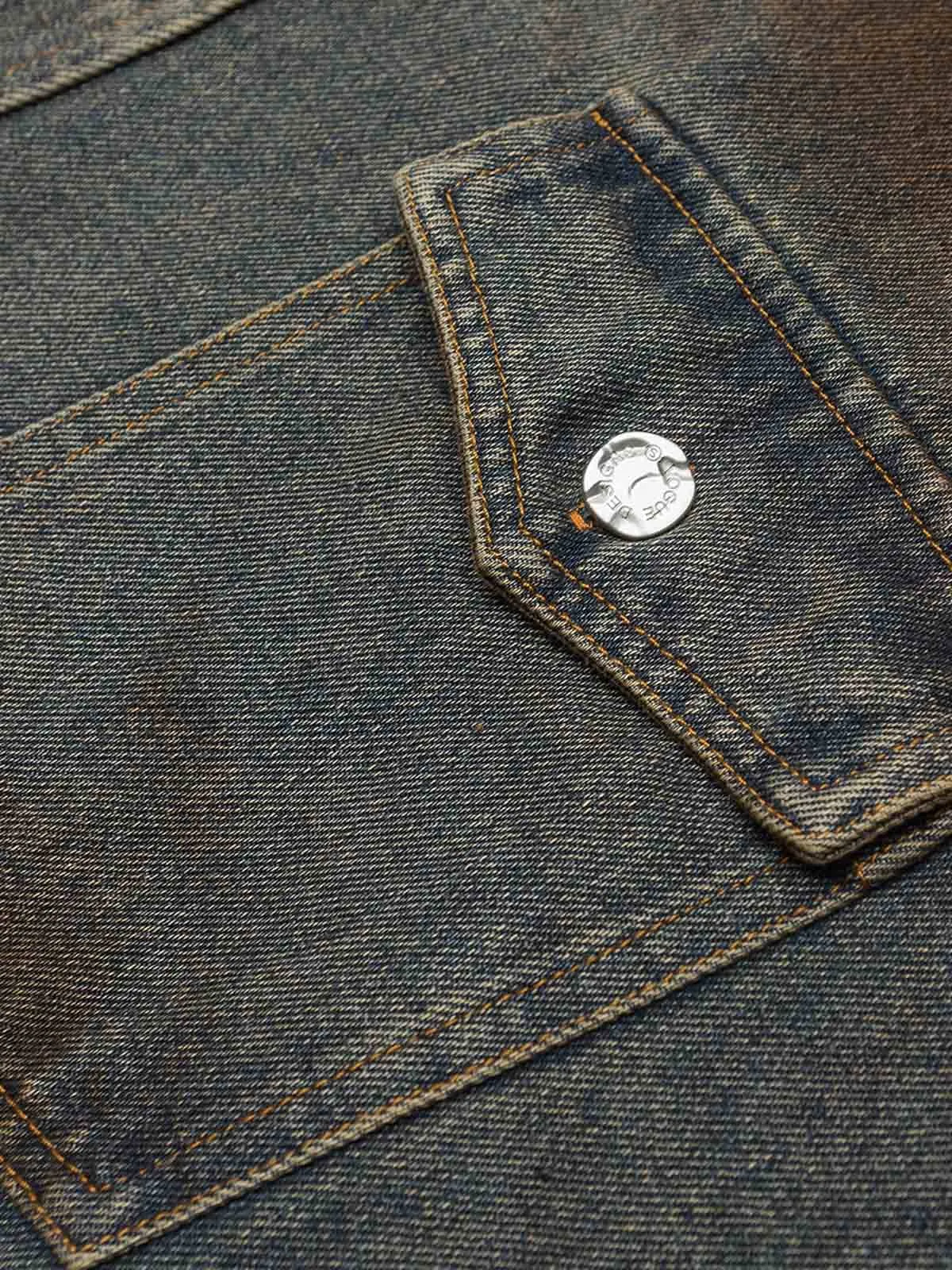 Dirty-Dye Gradient Denim Shirt sold by Thesupermade product image thumbnail 2