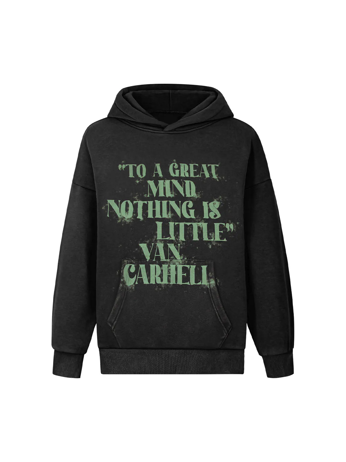 Smudge-Dyed Letter Print Hoodie sold by Thesupermade product image thumbnail 2