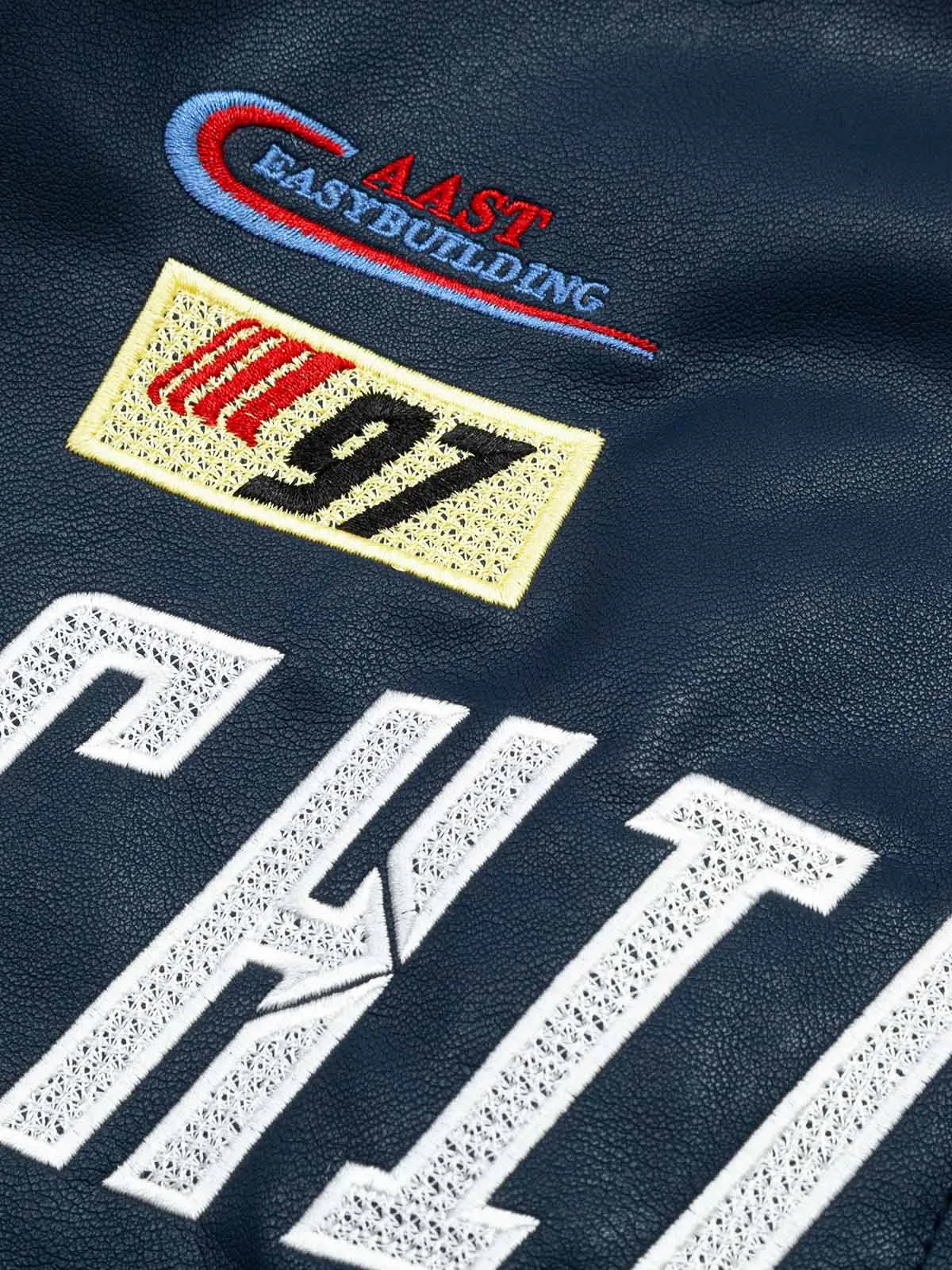 Jersey Leather Quilted Bomber Jacket sold by Thesupermade product image thumbnail 5