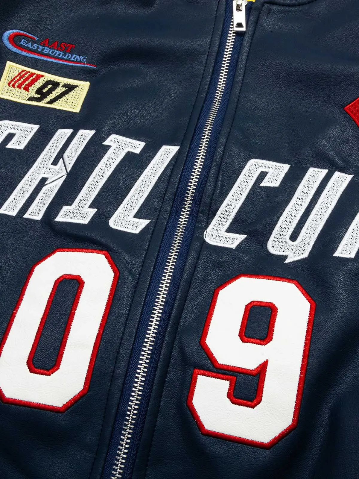 Jersey Leather Quilted Bomber Jacket sold by Thesupermade product image thumbnail 4