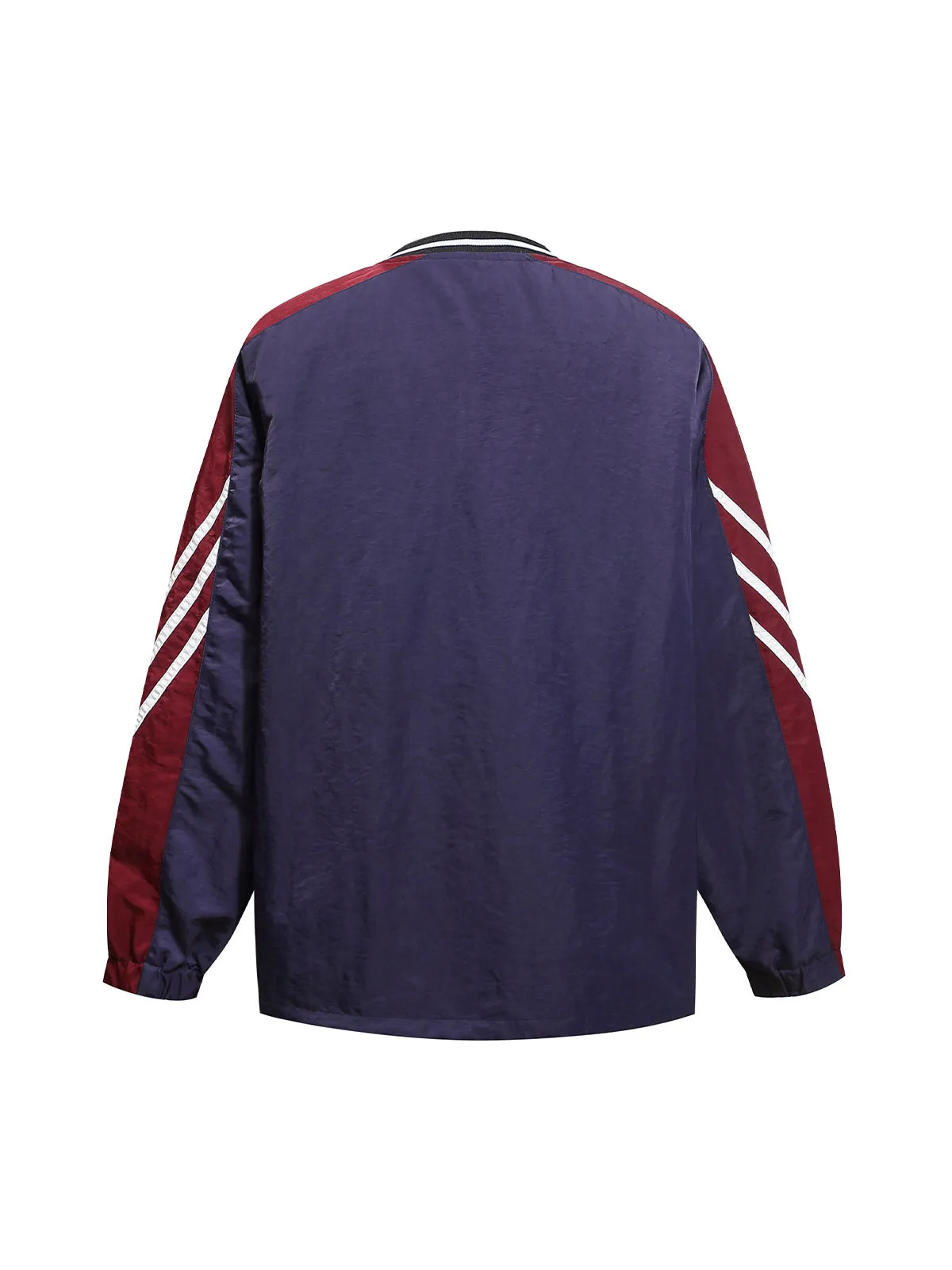 Spliced Letter Embroidered Jersey Long Sleeve T-shirt sold by Thesupermade product image thumbnail 4