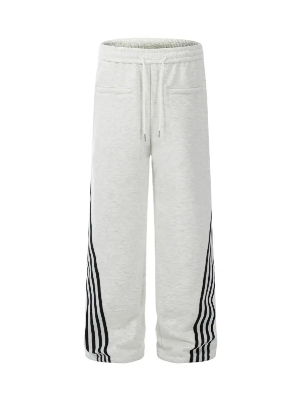 Striped Drawstring Fleece Sweatpants sold by Thesupermade
