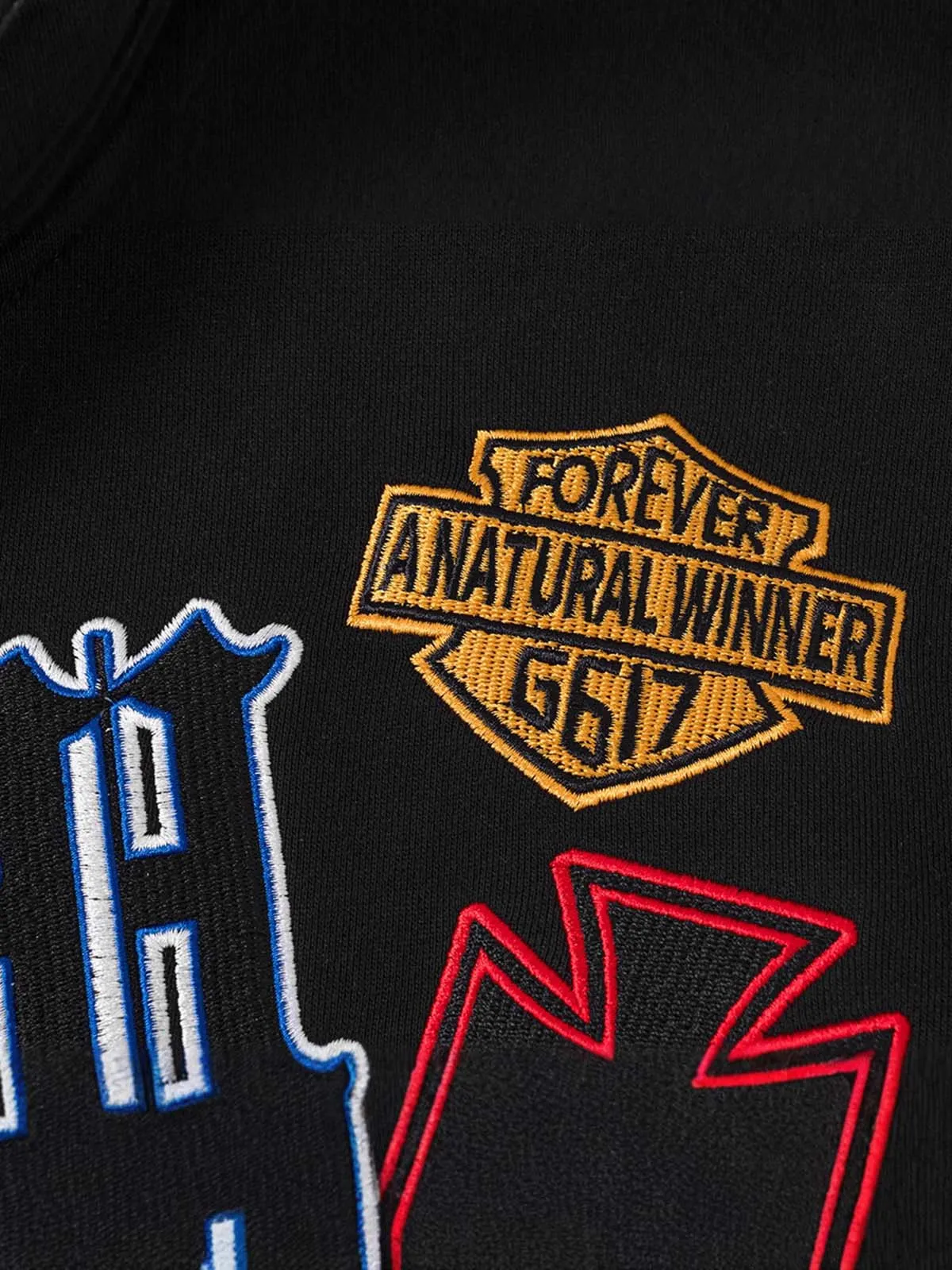 Heavy Embroidered Zip Up Hooded Jacket sold by Thesupermade product image thumbnail 3