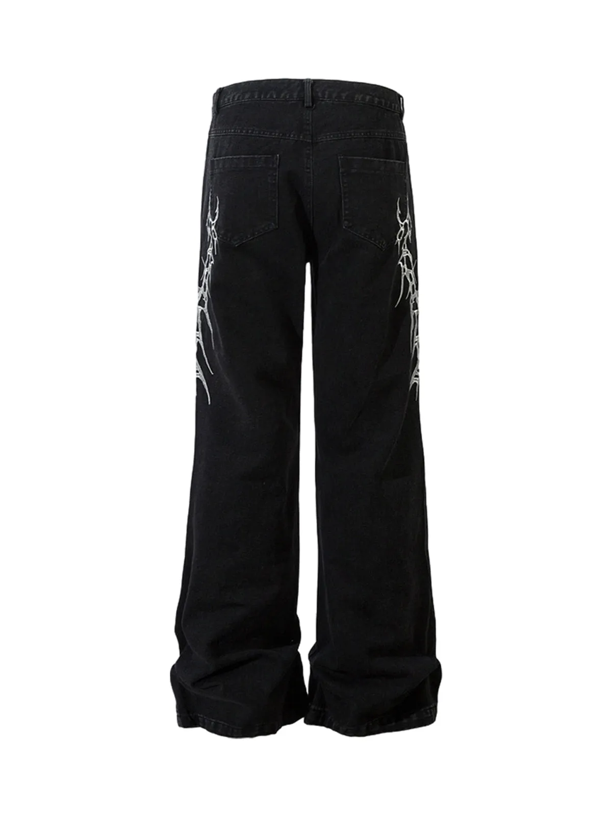 Graphic Embroidered Straight Jeans - 2280 sold by Thesupermade product image thumbnail 2