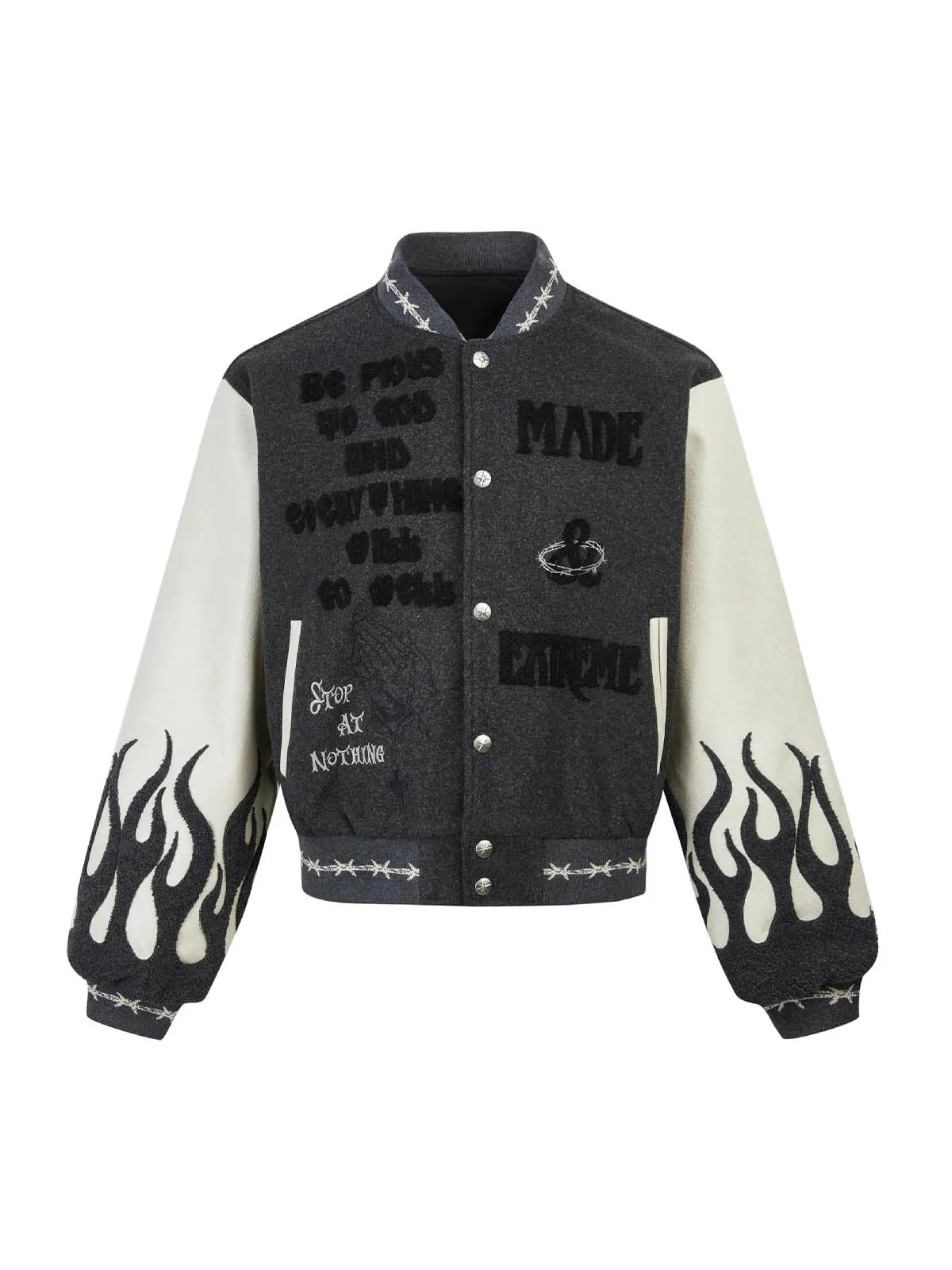 Retro Heavy Embroidery Devil Bomber Jacket - 2268 sold by Thesupermade