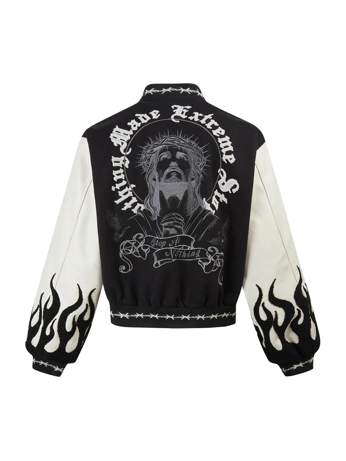 Retro Heavy Embroidery Devil Bomber Jacket - 2268 sold by Thesupermade product image thumbnail 2
