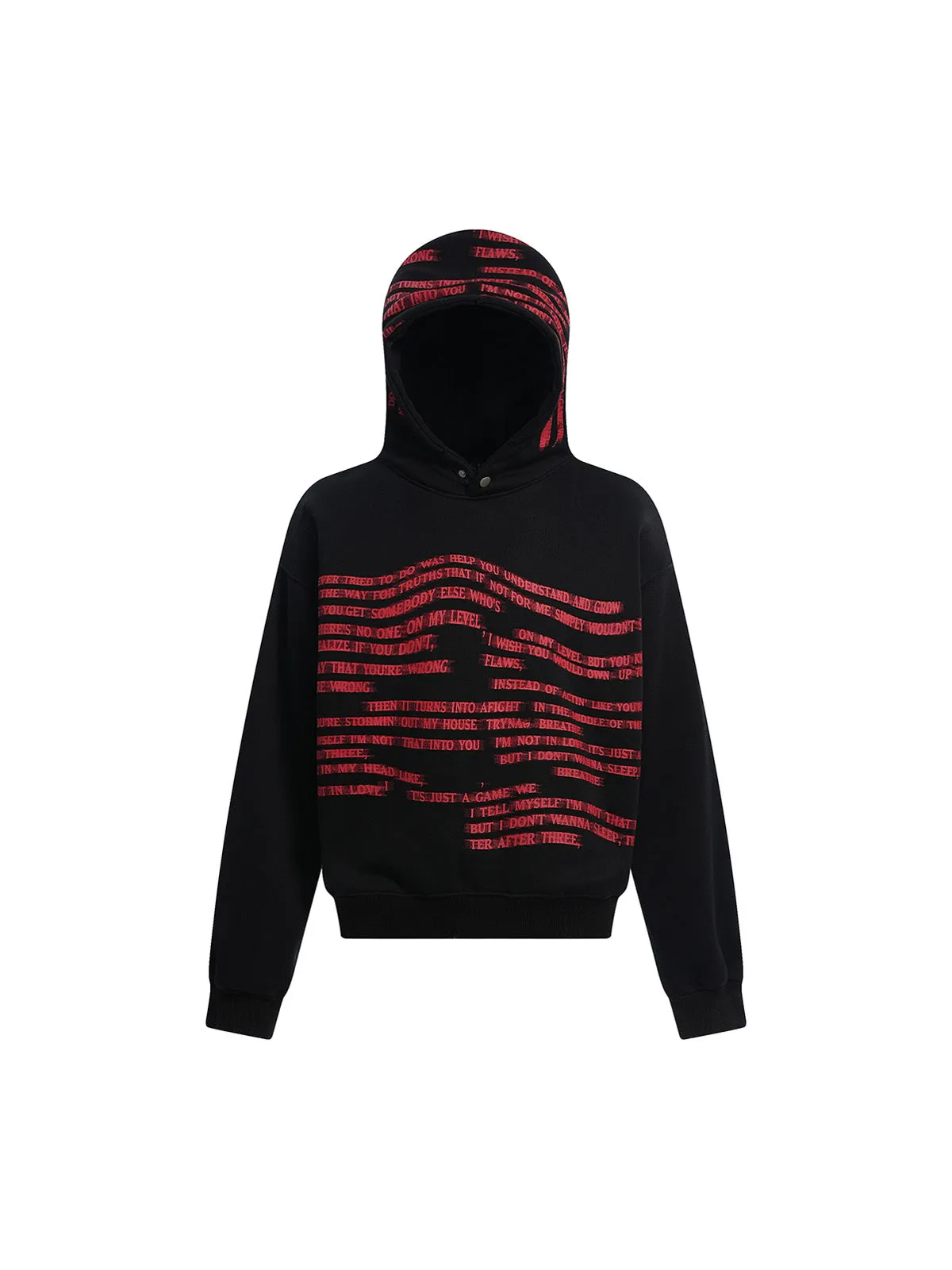 Lettering Fleece Hooded Sweatshirt sold by Thesupermade product image thumbnail 2