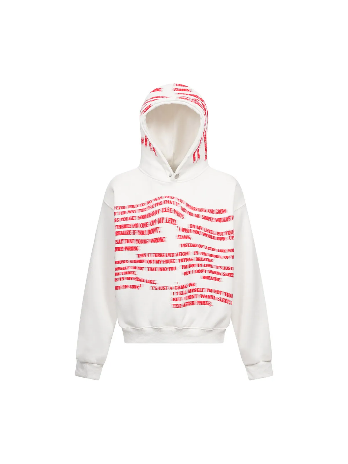 Lettering Fleece Hooded Sweatshirt sold by Thesupermade