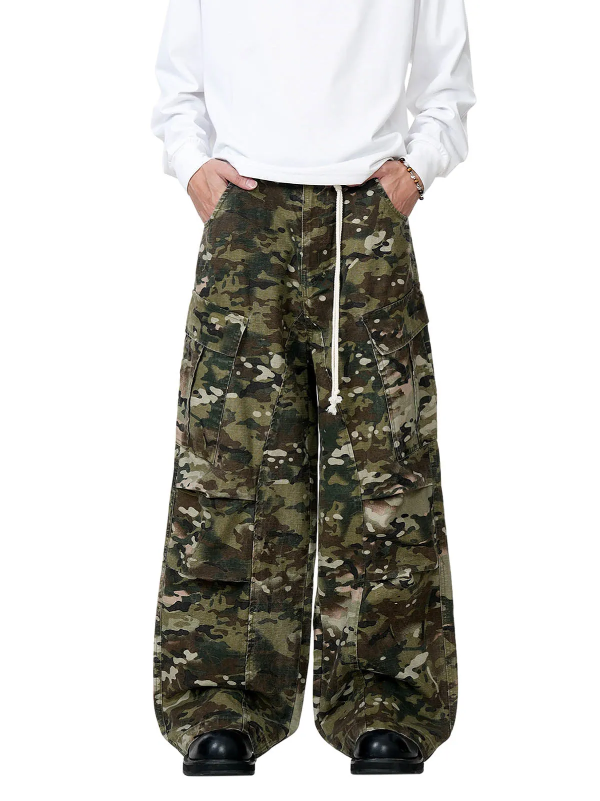 Camouflage Drawstring Cargo Pants - 2315 sold by Thesupermade product image thumbnail 2