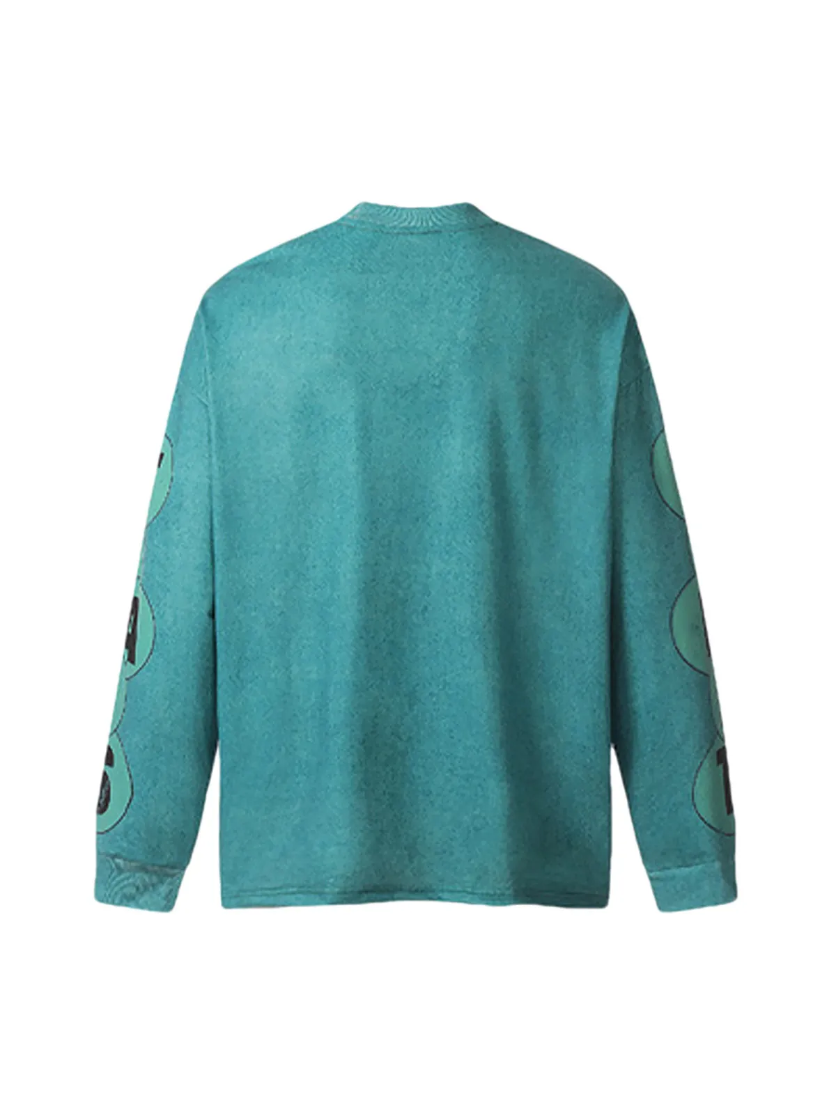 Washed Lettering Print Long Sleeve T-shirt sold by Thesupermade product image thumbnail 4