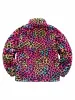 Tie-Dye Stand Collar Cheetah Fur Jacket sold by Thesupermade