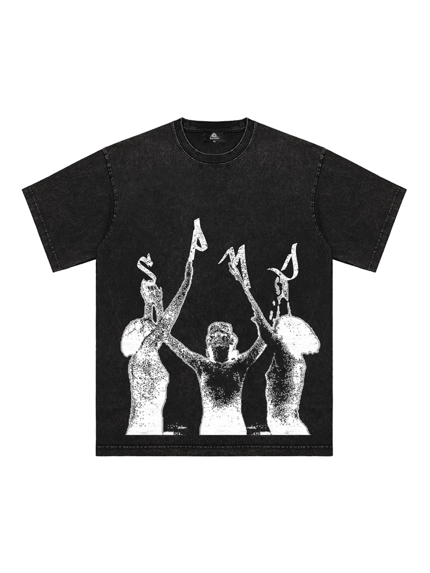 Thesupermade Washed Graphics Fun Letter Print T-shirt sold by Thesupermade