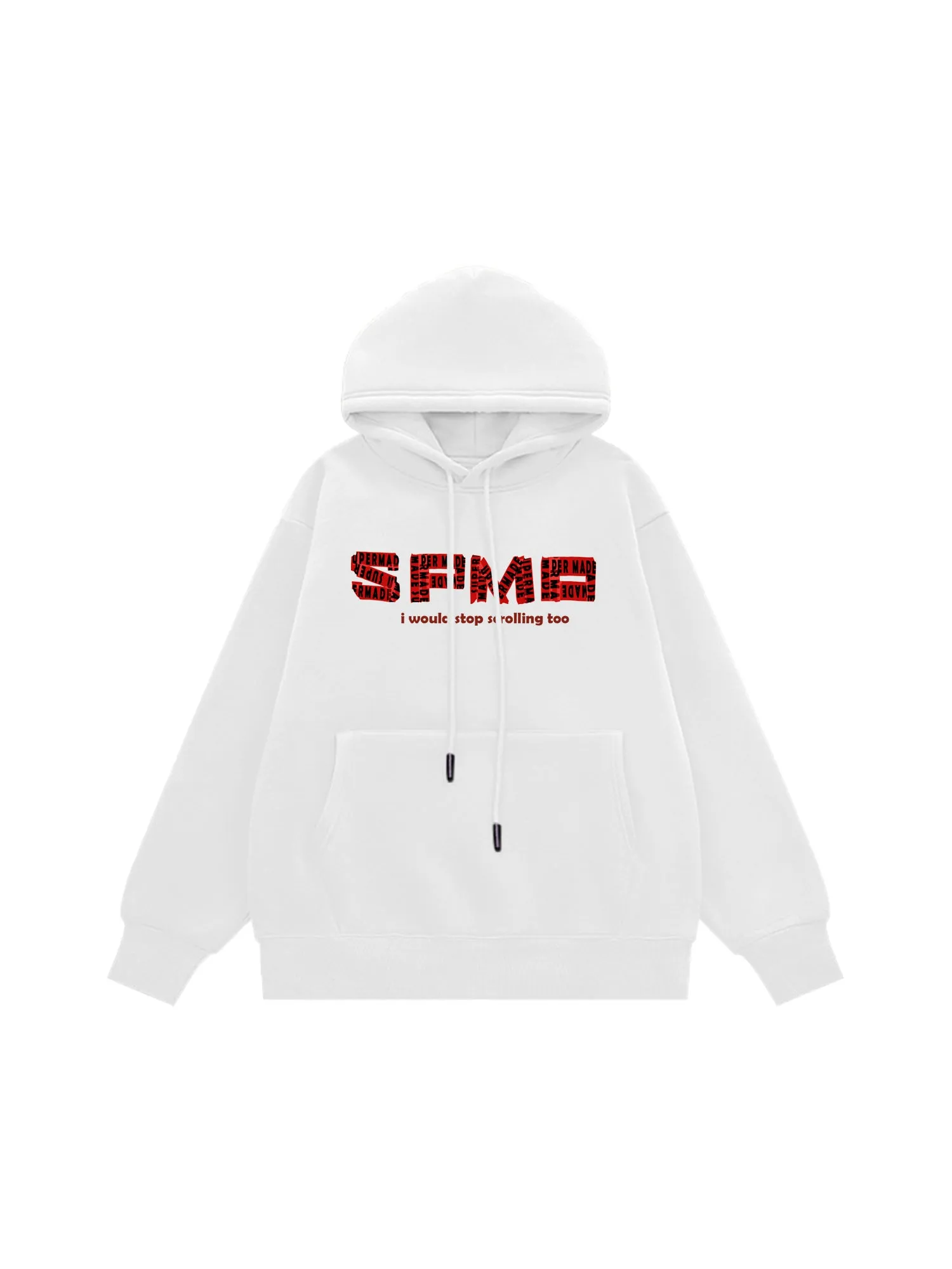 Thesupermade Letter Graphics Fleece Hoodie sold by Thesupermade product image thumbnail 2