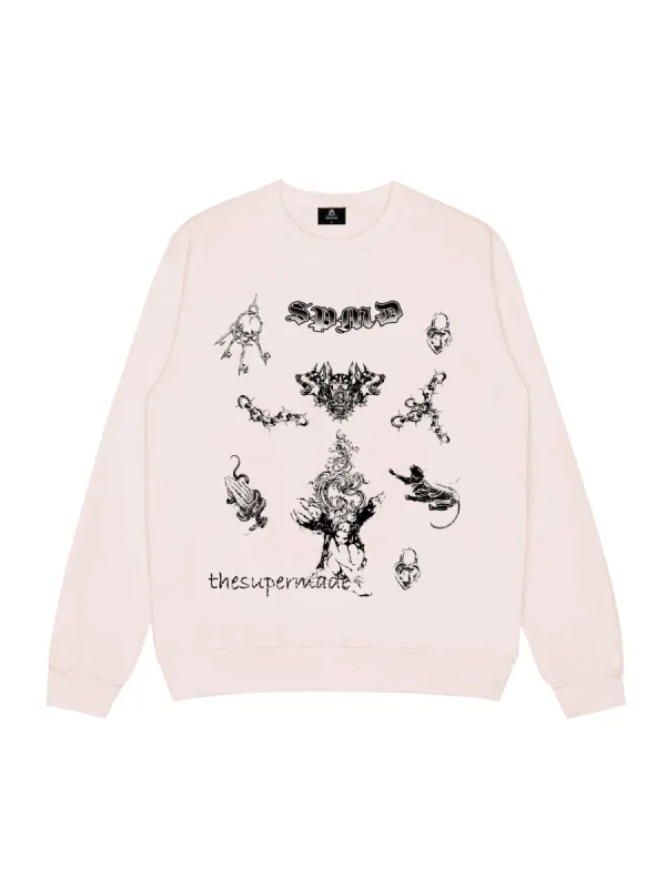 Thesupermade Mystic Emblem Graphic Crew Neck Sweatshirt sold by Thesupermade