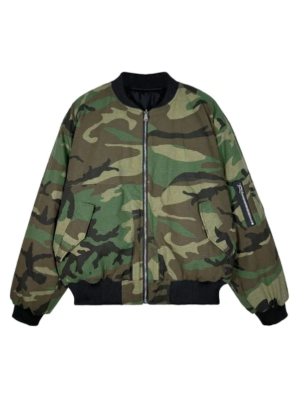 Camouflage Reversible Bomber Jacket sold by Thesupermade