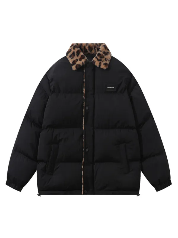 Cheetah Collar Puffer Jacket sold by Thesupermade